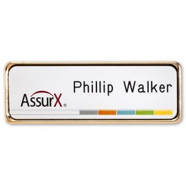 Custom Metal Framed Badge (1"X3") (UV Inkjet & Engraved)  Custom Metal Framed Badge (1"X3") (UV Inkjet & Engraved)