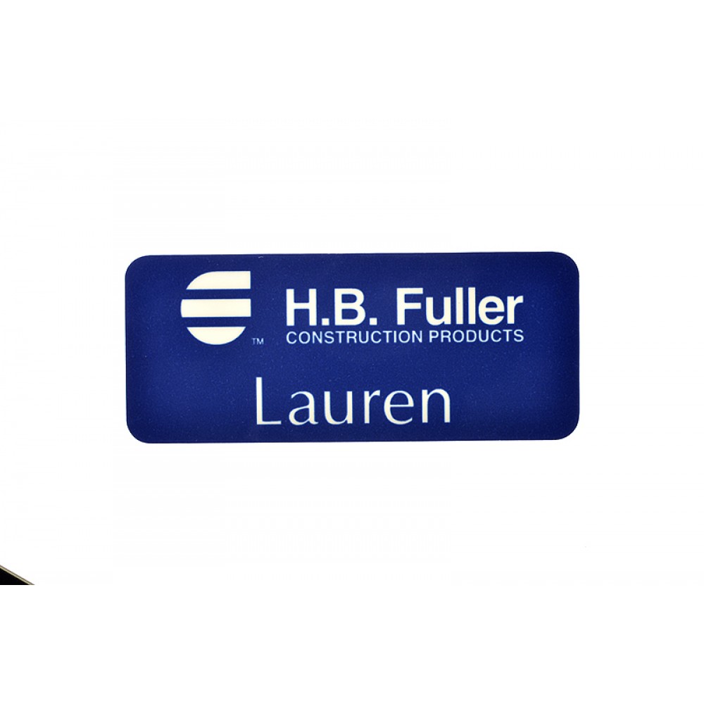 Full Color Professional Plastic Sublimation Badge - 1.25"x3" - USA Made Custom Printed Full Color Professional Plastic Sublimation Badge - 1.25"x3" - USA Made Custom Printed