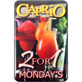 Logo Branded Promo Button Badge Domed & Magnetic (3.1 to 4 Square Inch Imprint)