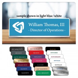 Logo Branded Engraved Rectangular Desk Name Plate