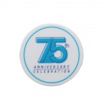 Full Color 50 Mil Digital Full Color Name Badge (2"X2") Circle - No Personalization with Logo