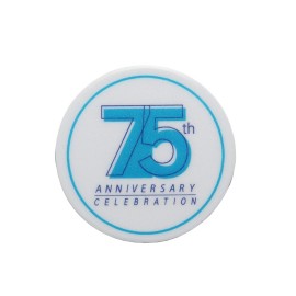 Full Color 50 Mil Digital Full Color Name Badge (2"X2") Circle - No Personalization with Logo