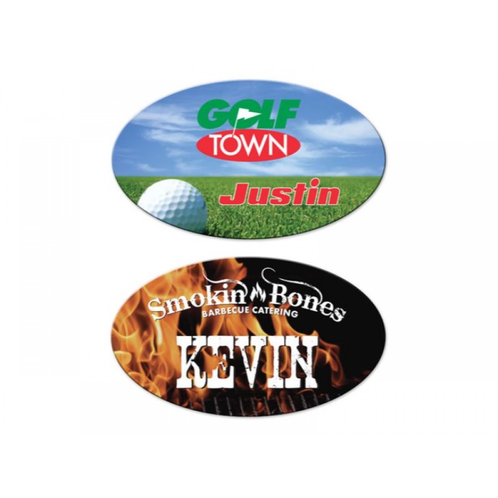 Oval Name Tag with Logo