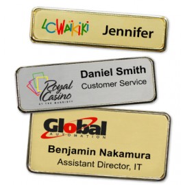 Customized Executive Metal Name Tag w/ Framed Edge (3.0"x1.5")  Customized Executive Metal Name Tag w/ Framed Edge (3.0"x1.5")