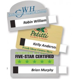 Metallic Window Name Tag (2.88"x2") with Logo  Metallic Window Name Tag (2.88"x2") with Logo