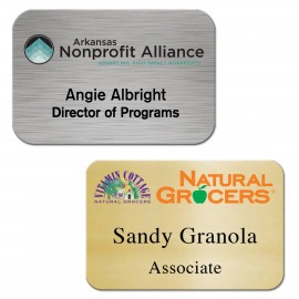 Logo Branded Chaos Full Color Plastic Name Badge (Custom 3-6 square inch)