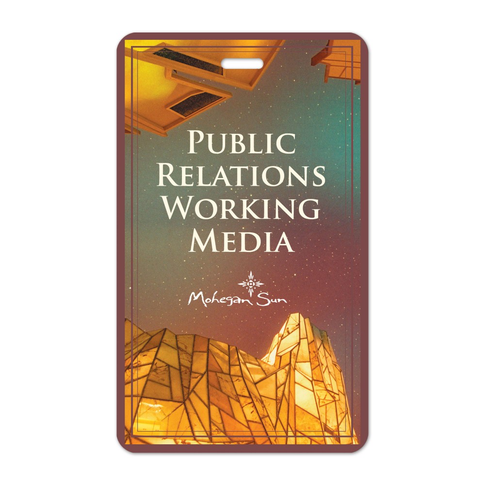 Full Color 50 Mil Name Badge (3"x5") Rectangle - No Personalization with Logo