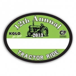 Full Color 50 Mil Name Badge (2.375x3.25") Oval - No Personalization with Logo