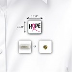 Custom Full Color 50 Mil Name Badge (1.125"X1.125") Square - No Personalization