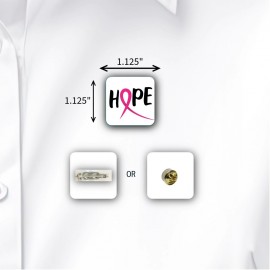 Custom Full Color 50 Mil Name Badge (1.125"X1.125") Square - No Personalization