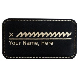 Customized Etched Leather Nametag