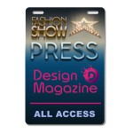 Mega Xpress Permanent Event Name Badges, 4.5" x 6", 4-Color Front & Back with Logo