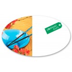Logo Branded Full Color 50 Mil Name Badge (3"X5") Oval - No Personalization
