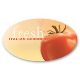 Full Color 50 Mil Name Badge (2"X3.5") Oval - No Personalization with Logo