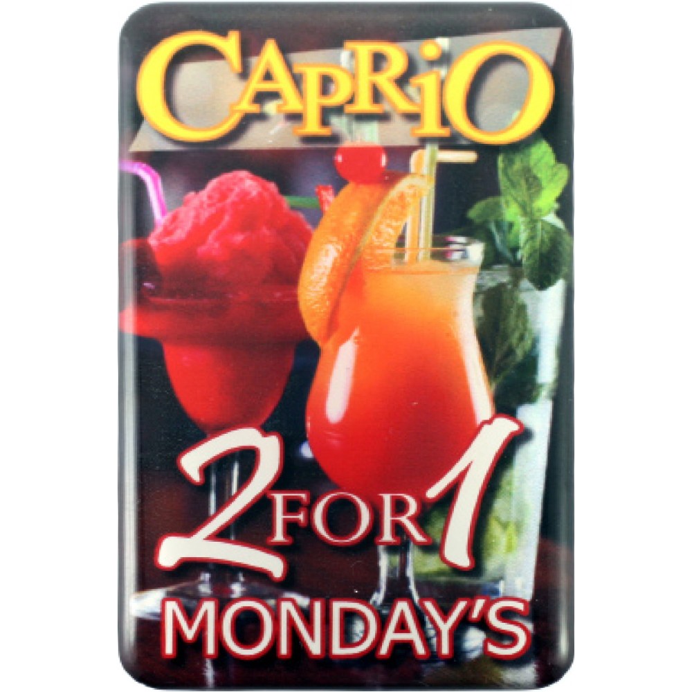 Personalized Promo Button Badge Domed & Magnetic (2.1 to 3 Square Inch Imprint)