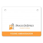 Name Badge (3"x4") Rectangle w/2 Holes with Logo