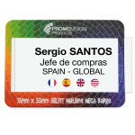 Selfit Multiline Mega Reusable Name Badges, 3" x 2.19" with Logo