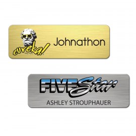 Logo Branded Chaos Full Color Plastic Name Badge (Custom 0-3 square inch)  Logo Branded Chaos Full Color Plastic Name Badge (Custom 0-3 square inch)