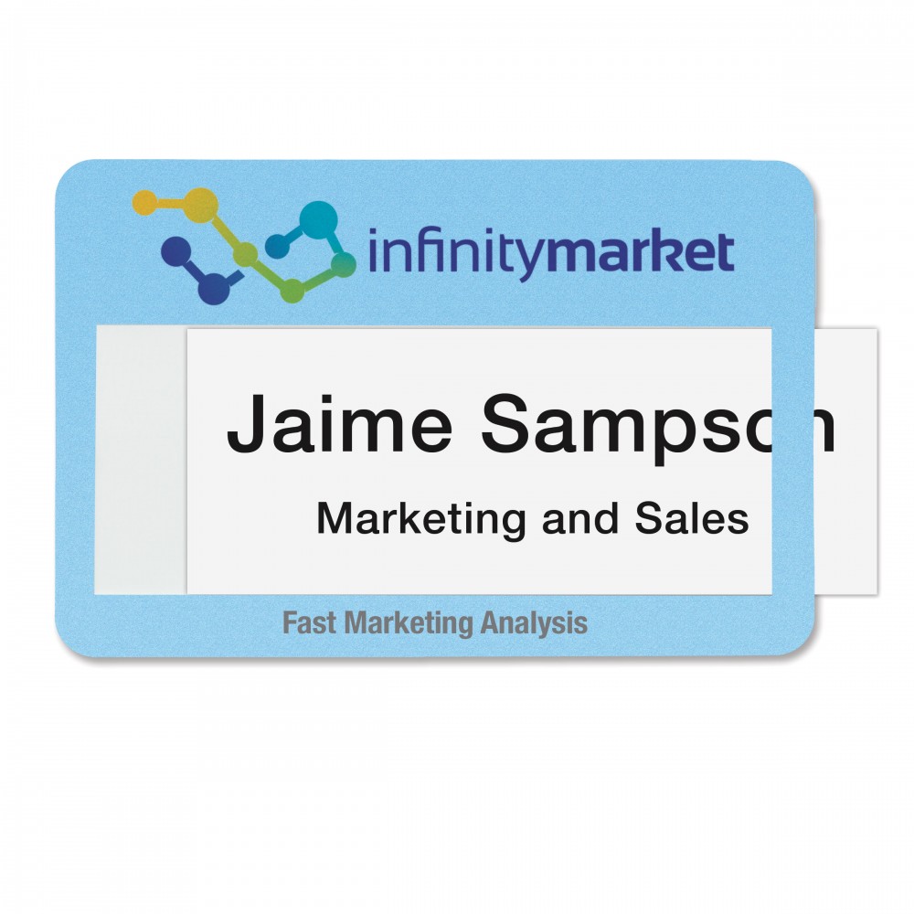 Selfit Mega Reusable Name Badges, 3.75" x 2.50 with Logo