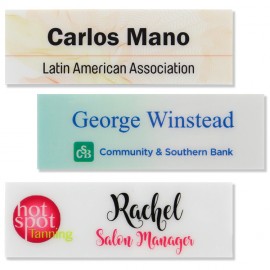 Personalized Apollo Full Color Plastic Name Badge (1"x3")  Personalized Apollo Full Color Plastic Name Badge (1"x3")