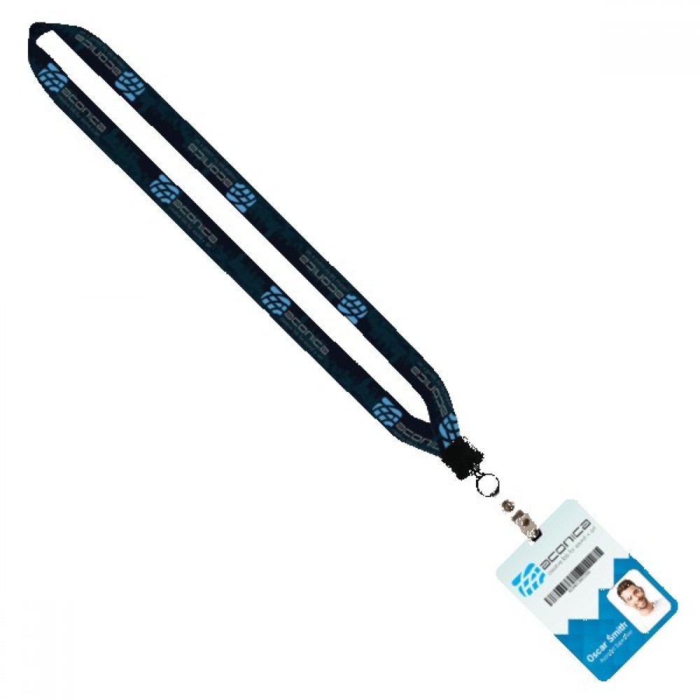 Logo Branded 3/4" Sublimated Lanyard with 4" x 6" ID Badge