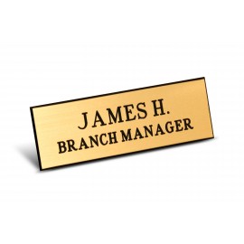Engraved Plastic Name Badge with Logo