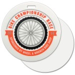 Xpress Permanent Event Name Badges, 4" Round, 4-Color Front, Blank Back with Logo