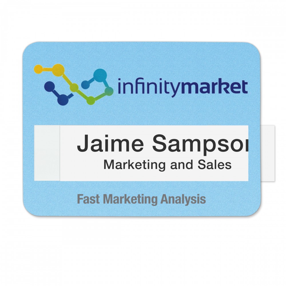 Personalized Selfit Multiline Reusable Name Badges, 3" x 2.19"