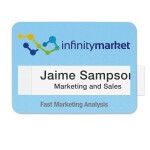 Personalized Selfit Multiline Reusable Name Badges, 3" x 2.19"