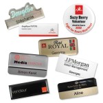Customized Impress 5000 Name Badges, Engraved and silkscreen printed