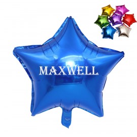 18" Star Shaped Aluminum Foil Balloon with Logo  18" Star Shaped Aluminum Foil Balloon with Logo