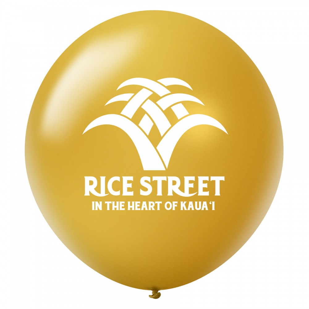 Promotional Custom Printed Latex Balloons - 36'' Round - Pearl & Metallic Colors Promotional Custom Printed Latex Balloons - 36'' Round - Pearl & Metallic Colors