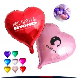 Heart 18" Mylar Balloons with Logo  Heart 18" Mylar Balloons with Logo