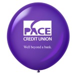 Customized Custom Printed Latex Balloons - 36'' Round - Crystal Colors