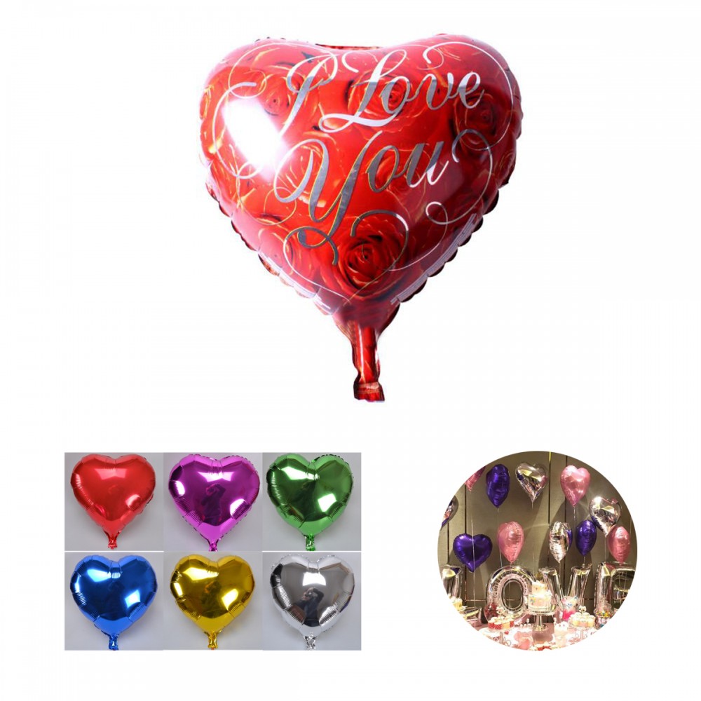 Heart Shape Mylar Balloon with Logo