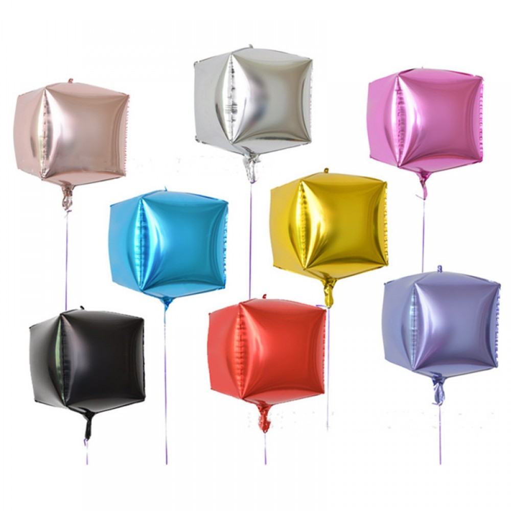 Logo Branded 4D Cube Mylar Balloon Logo Branded 4D Cube Mylar Balloon