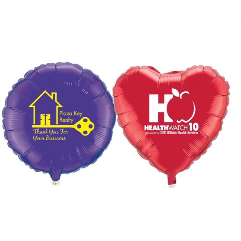 Customized 18" Round or Heart Balloons Customized 18" Round or Heart Balloons