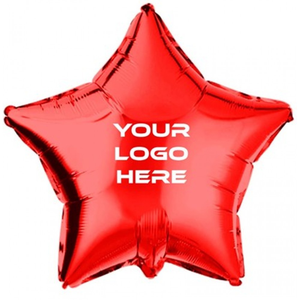 Star Shaped Mylar Foil Balloon with Logo