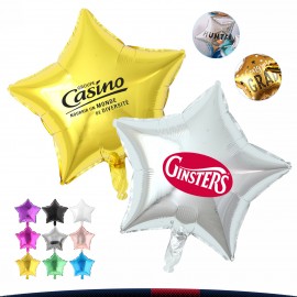 Star 18" Mylar Balloons with Logo  Star 18" Mylar Balloons with Logo
