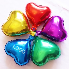 10inch Heart Shape Aluminum Foil Balloons with Logo