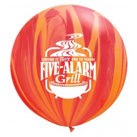 30" SuperAgate Rainbow Giant Latex Balloon with Logo