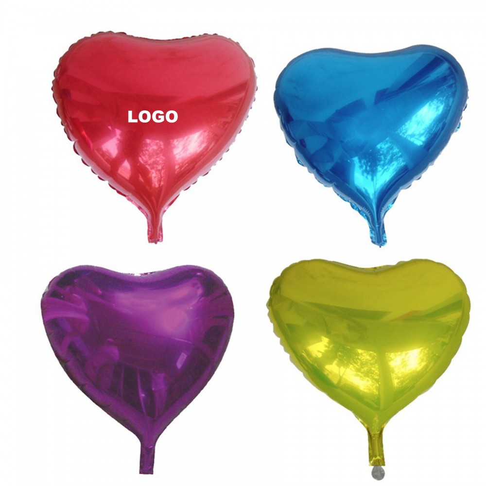 18" Heart Shaped Micro-foil Balloon with Logo