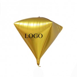 4D Large Diamond Sphere Shaped Aluminum Foil Balloon with Logo  4D Large Diamond Sphere Shaped Aluminum Foil Balloon with Logo