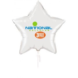 20" Star 3-Color Spot Print Microfoil Balloon with Logo