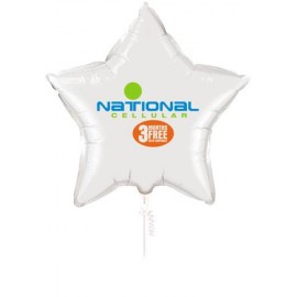 20" Star 3-Color Spot Print Microfoil Balloon with Logo  20" Star 3-Color Spot Print Microfoil Balloon with Logo