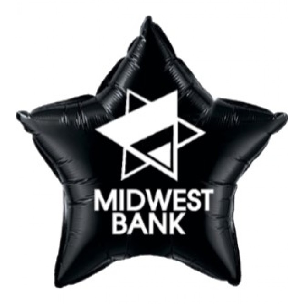 Personalized 20" Star Microfoil Balloon 1-Color/1-Side Print