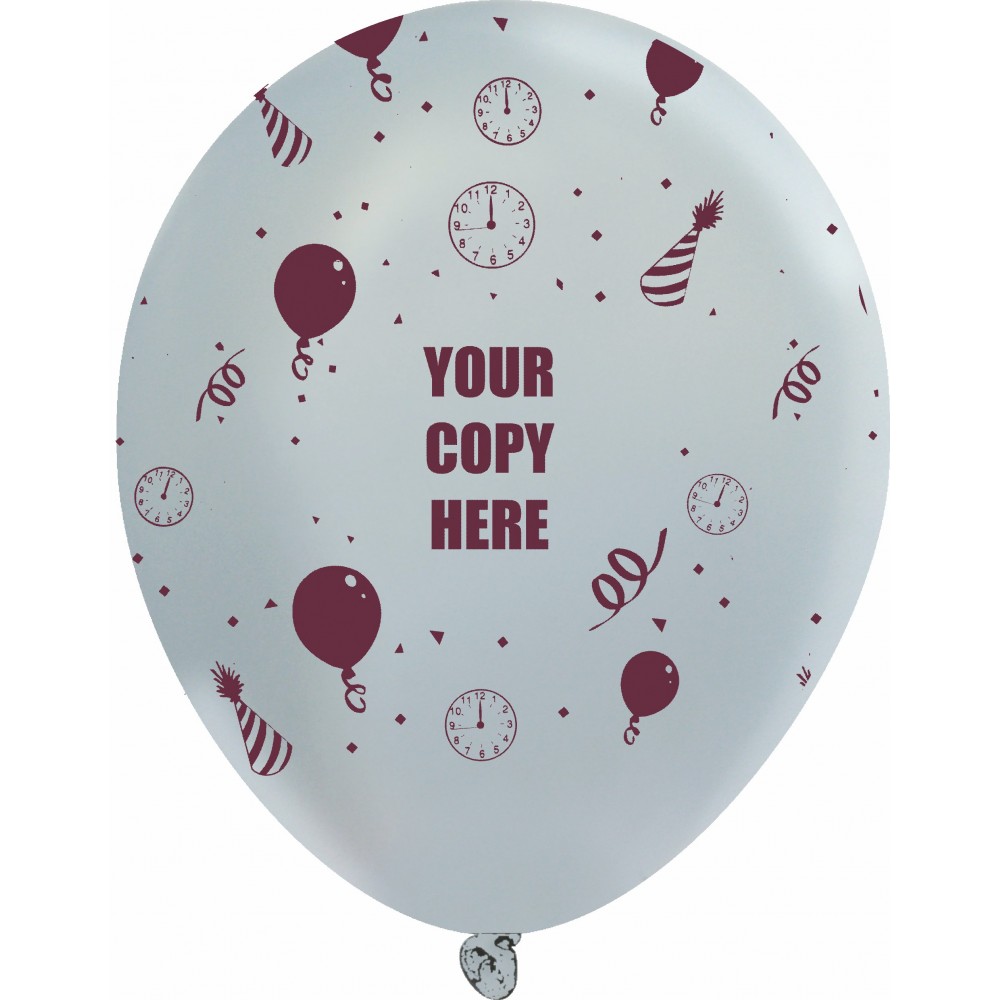 11" Metallic Latex Wrap Balloons with Logo