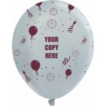 11" Metallic Latex Wrap Balloons with Logo