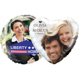 Promotional 18" Round, Heart 4 & 5-Color Spot or Process Print Microfoil Balloons