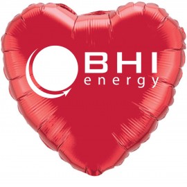 Customized 18" Heart Microfoil Balloon 1-color / 1-side Print  Customized 18" Heart Microfoil Balloon 1-color / 1-side Print